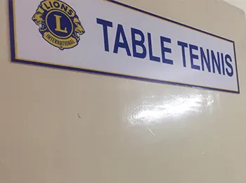 Table tennis room at the Recreation Kendra