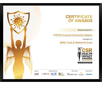 CSR Health Impact Awards certificate